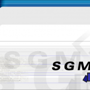 A imagem mostra a tela do sistema SGM - Sistema de Gerenciamento de Matérias. À esquerda mostra o logo do sgm e abaixo os menus disponíveis, ao centro da tela mostra o logo do sistema.